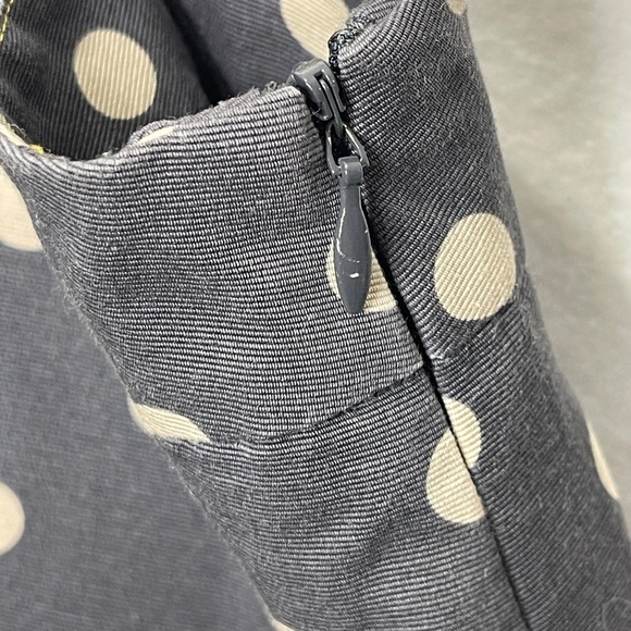 Boden Gray Tan Polka Dot Pencil A-Line Skirt 12R W6456 - Picture 4 of 7